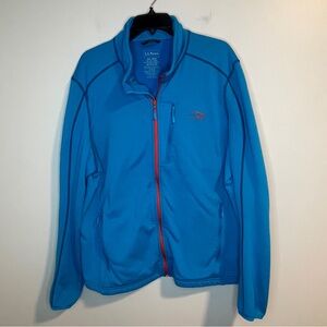 L.L. Bean Vibrant Blue Full Zip Performance Fleece Jacket